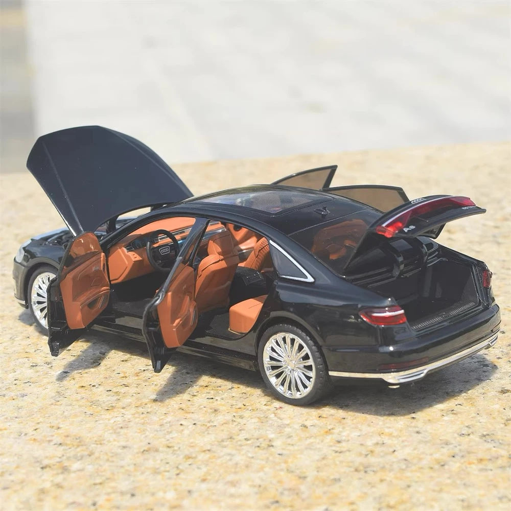 [TOY] 1:24 Audi 2017 A8 Black Model Car Die-Cast
