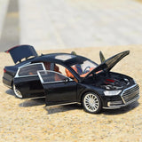 [TOY] 1:24 Audi 2017 A8 Black Model Car Die-Cast