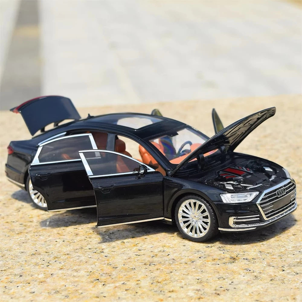 [TOY] 1:24 Audi 2017 A8 Black Model Car Die-Cast