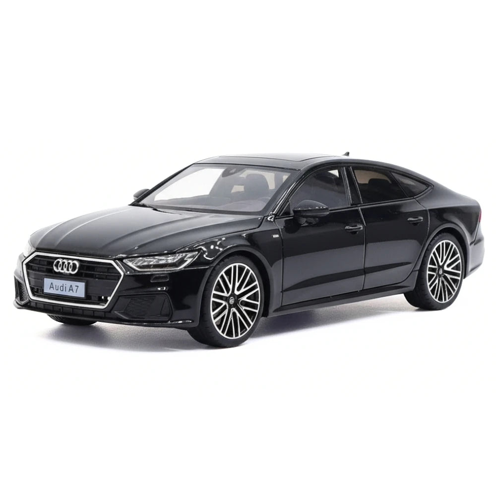 Audi 2018 A7 Black 1:24 – model wyświetlacza odlewany z odlewu