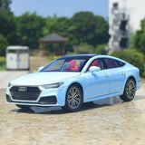 [TOY] 1:24 Audi 2018 A7 Blue Model Car Die-Cast