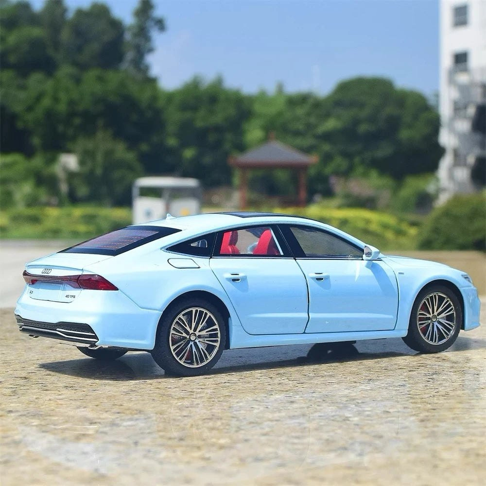 [TOY] 1:24 Audi 2018 A7 Blue Model Car Die-Cast