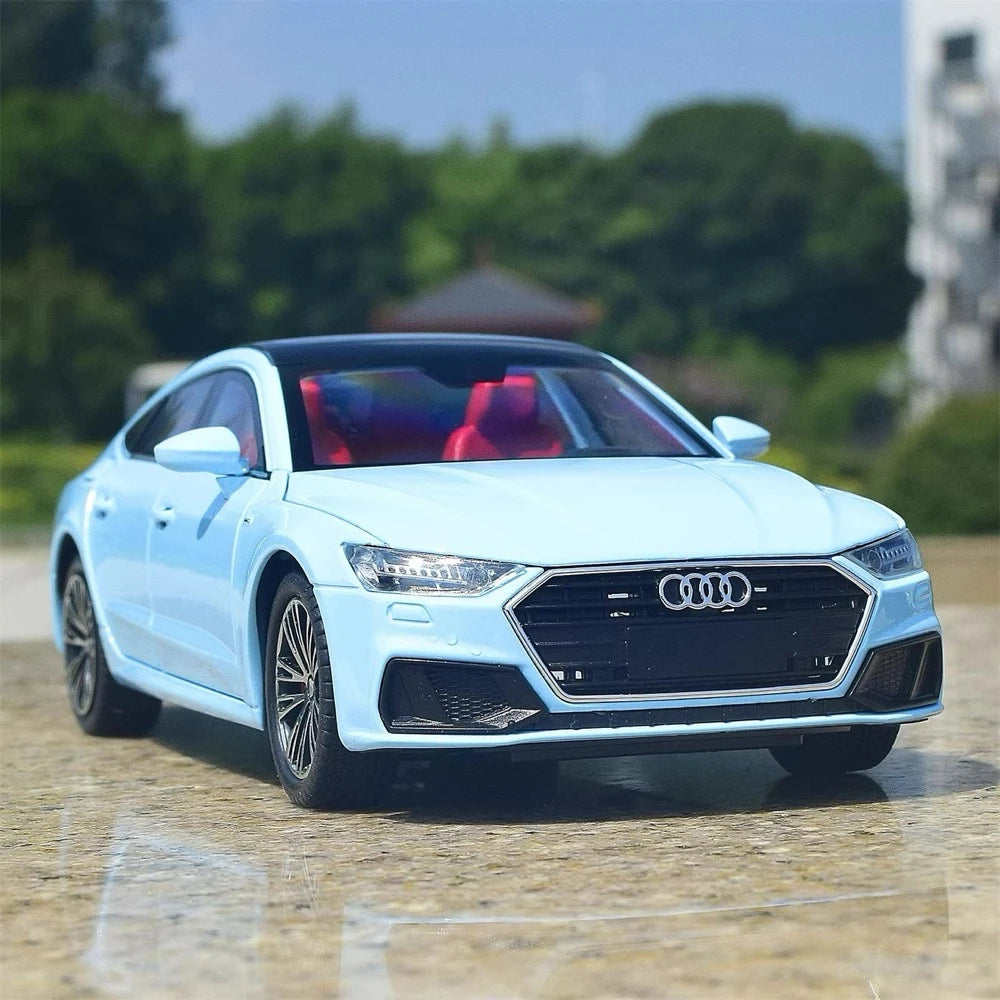 [TOY] 1:24 Audi 2018 A7 Blue Model Car Die-Cast
