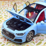 [TOY] 1:24 Audi 2018 A7 Blue Model Car Die-Cast