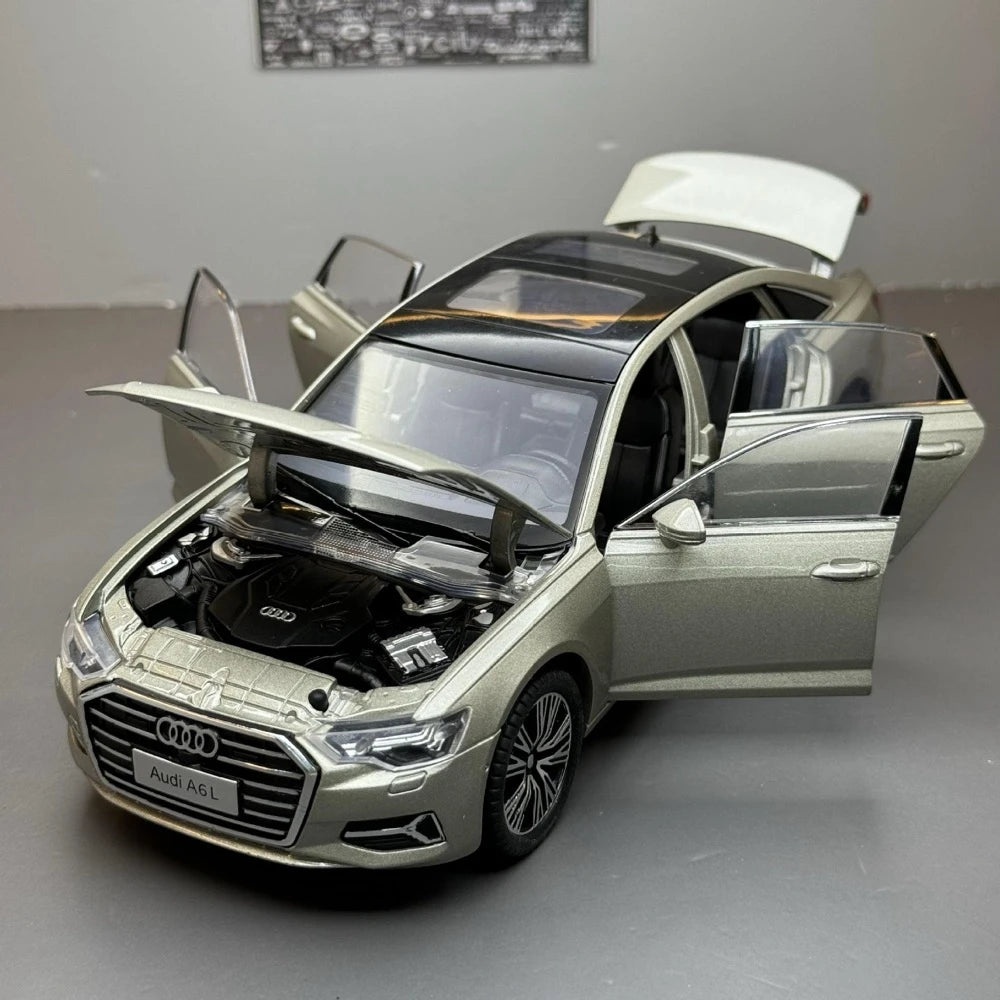 Audi 2019 A6 L Gray 1:24 – Valuvalettu näyttömalli