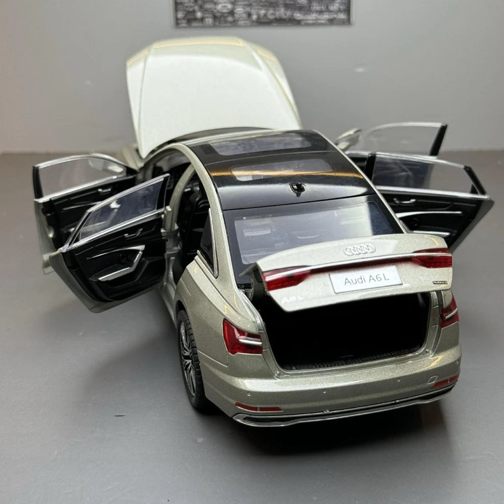 Audi 2019 A6 L Gray 1:24 – Valuvalettu näyttömalli