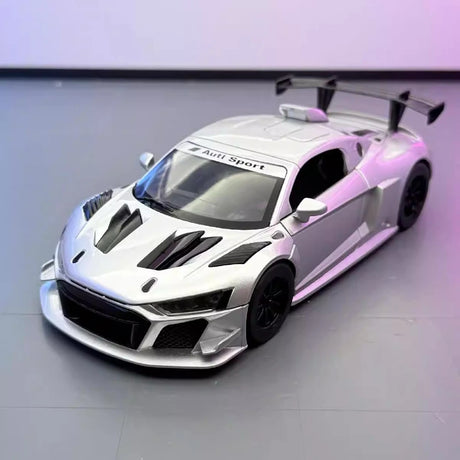 [TOY] 1:24 Audi 2019 R8 LMS GT2 Silver Model Car Die-Cast