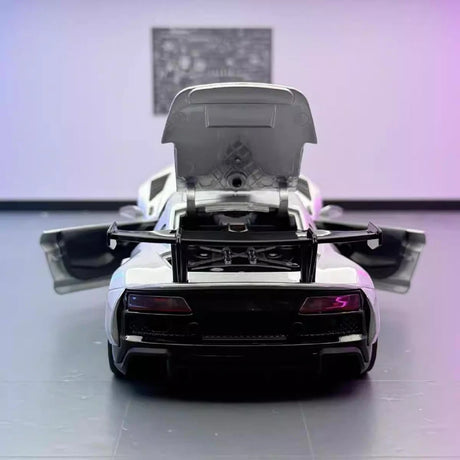 [TOY] 1:24 Audi 2019 R8 LMS GT2 Silver Model Car Die-Cast