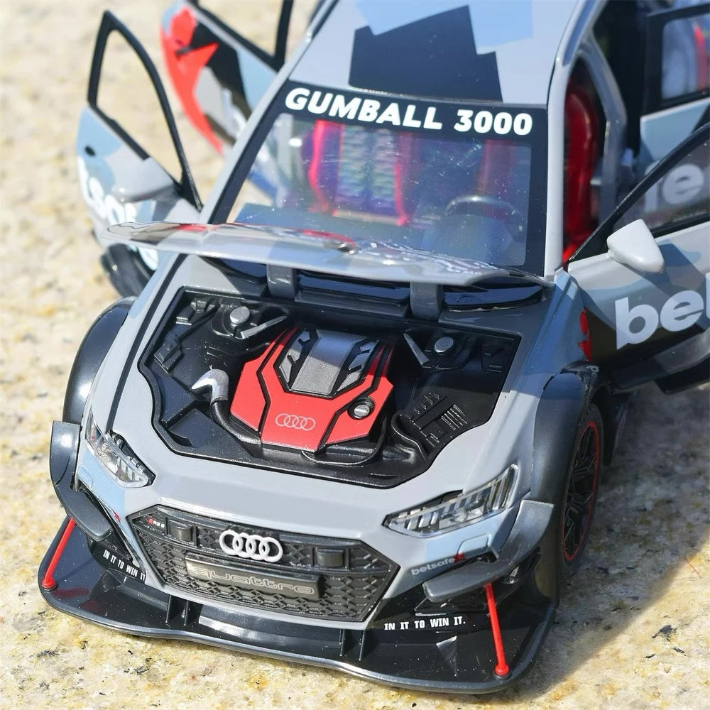 [TOY] 1:24 Audi 2019 RS6 Betsafe C8 Gray Model Car Die-Cast