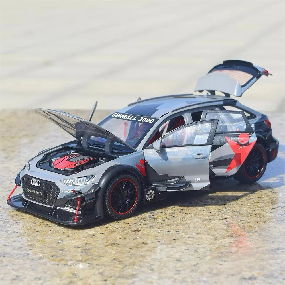 [TOY] 1:24 Audi 2019 RS6 Betsafe C8 Gray Model Car Die-Cast