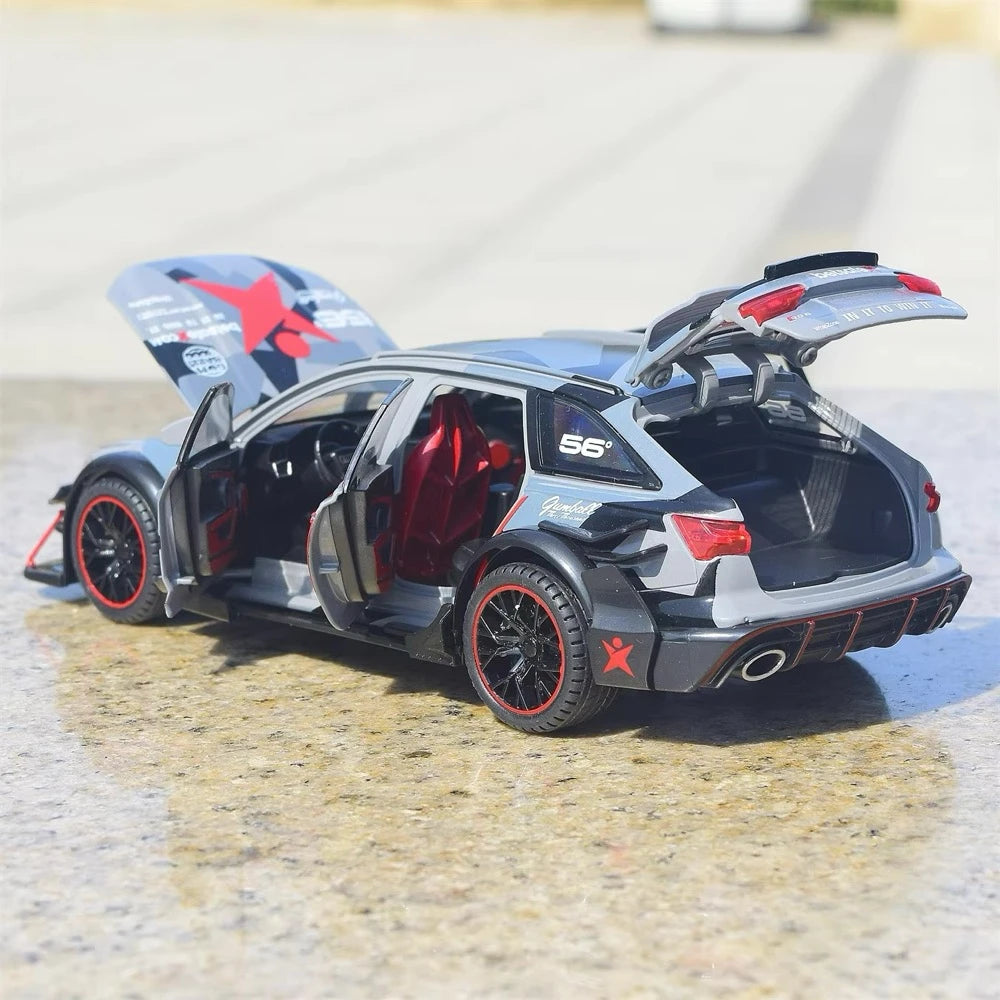 [TOY] 1:24 Audi 2019 RS6 Betsafe C8 Gray Model Car Die-Cast
