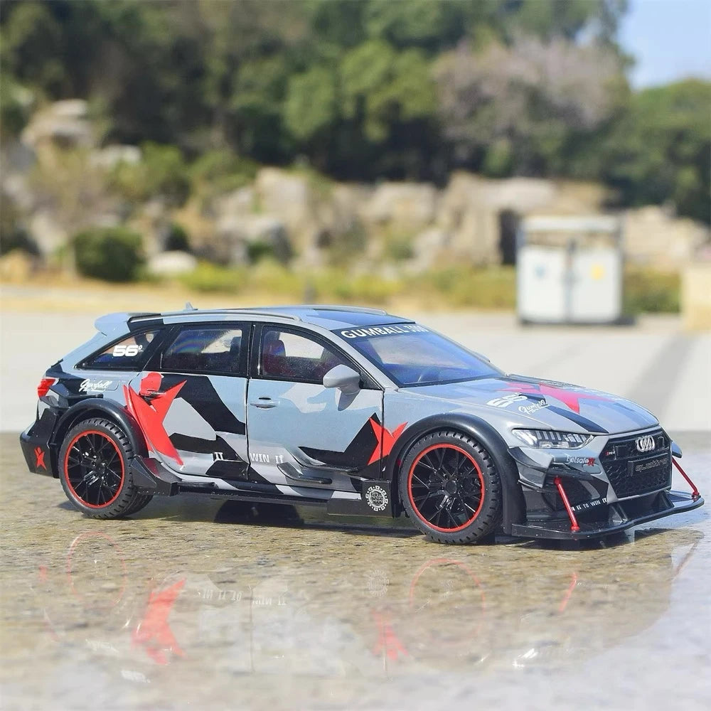 [TOY] 1:24 Audi 2019 RS6 Betsafe C8 Gray Model Car Die-Cast