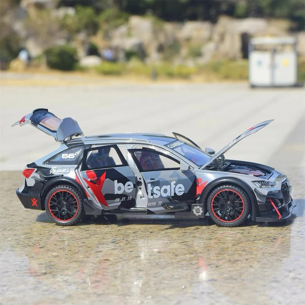 [TOY] 1:24 Audi 2019 RS6 Betsafe C8 Gray Model Car Die-Cast