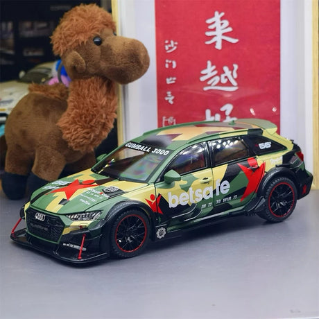[TOY] 1:24 Audi 2019 RS6 Betsafe C8 Green Model Car Die-Cast