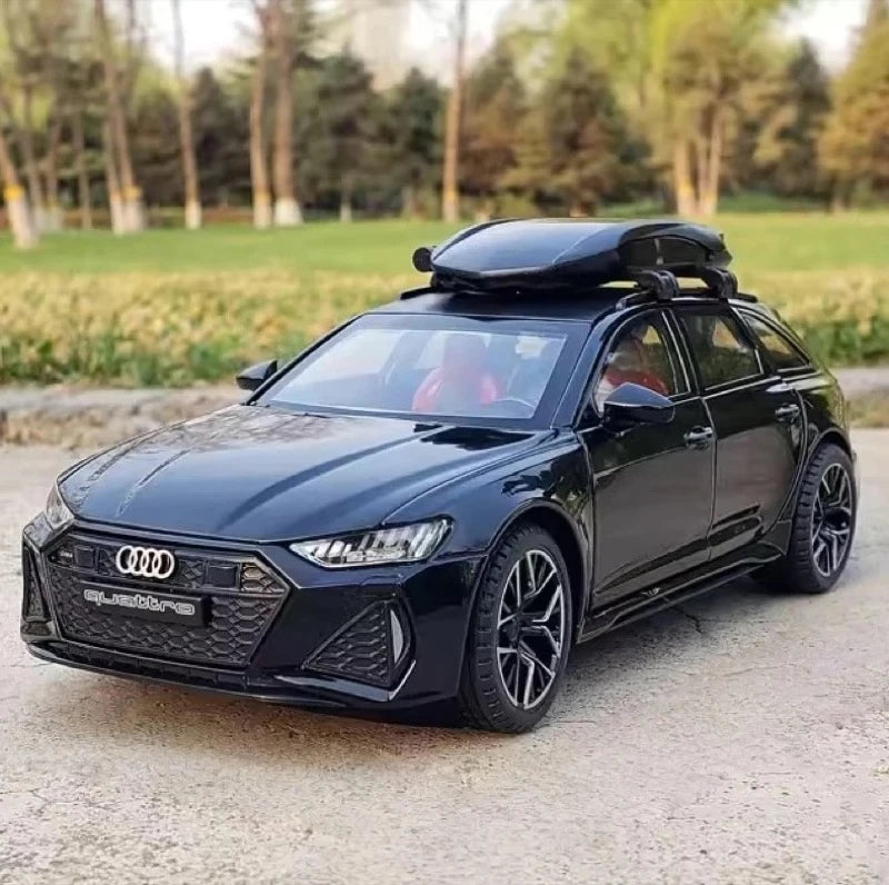 [TOY] 1:24 Audi 2019 RS6 C8 svart modellbil Die-Cast