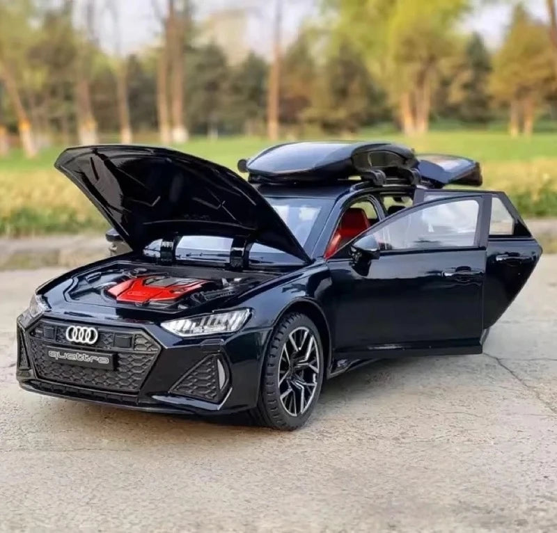 [TOY] 1:24 Audi 2019 RS6 C8 zwart modelauto Die-Cast