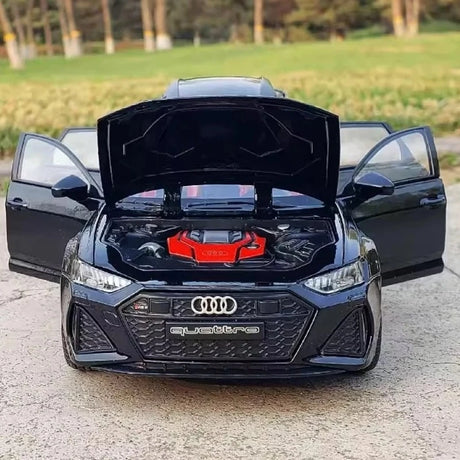 [TOY] 1:24 Audi 2019 RS6 C8 musta pienoismalli Die-Cast