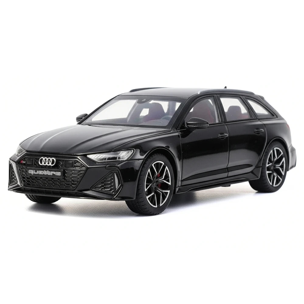 [TOY] 1:24 Audi 2019 RS6 C8 svart modellbil Die-Cast