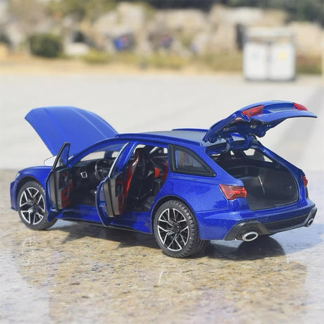 [TOY] 1:24 Audi 2019 RS6 C8 Blue Model Car Die-Cast