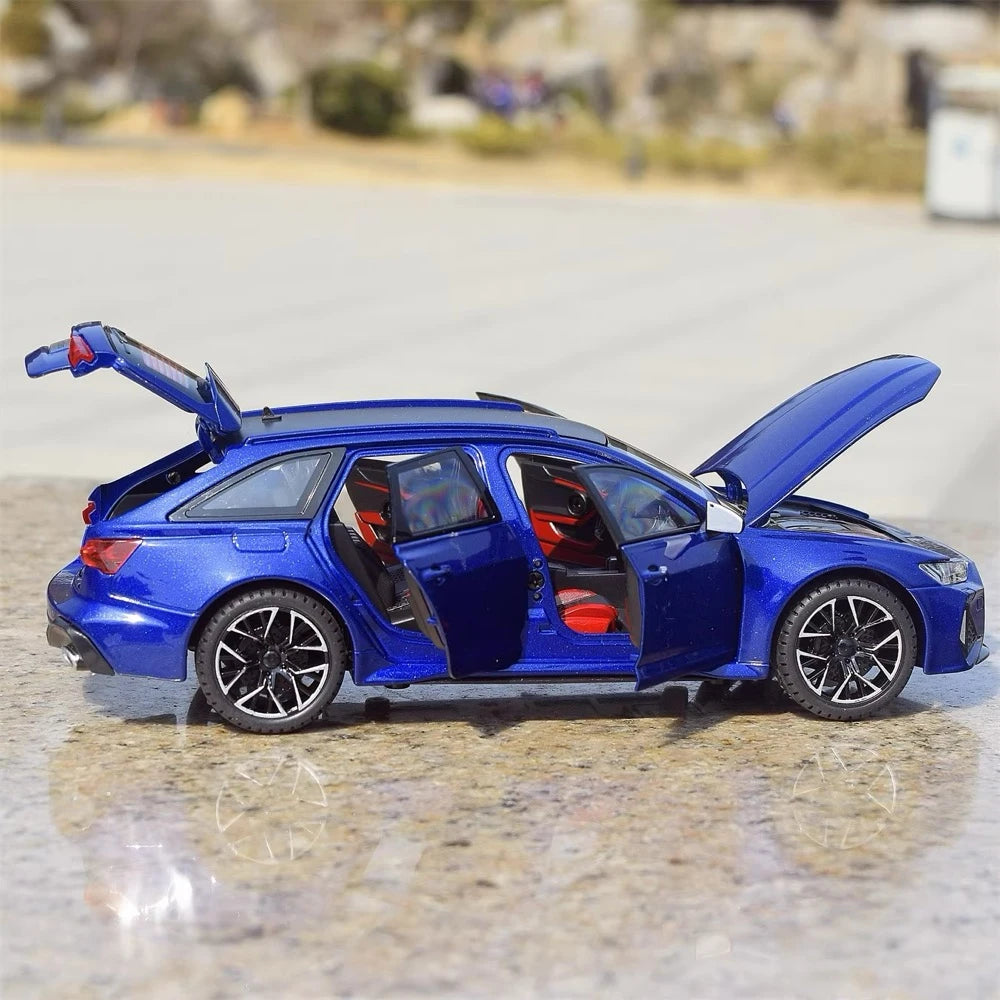 [TOY] 1:24 Audi 2019 RS6 C8 Blue Model Car Die-Cast