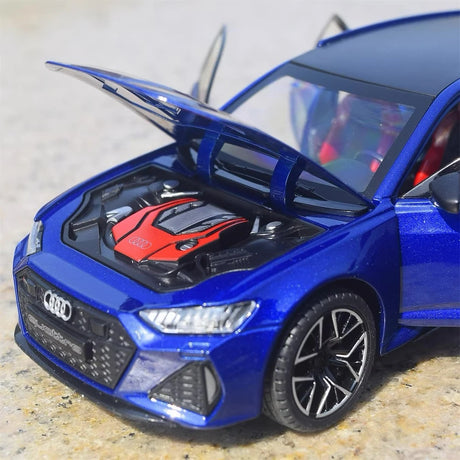 [TOY] 1:24 Audi 2019 RS6 C8 Blue Model Car Die-Cast