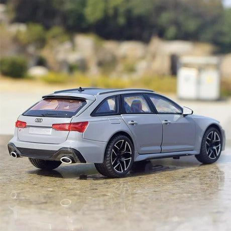 [TOY] 1:24 Audi 2019 RS6 C8 Gray Model Car Die-Cast