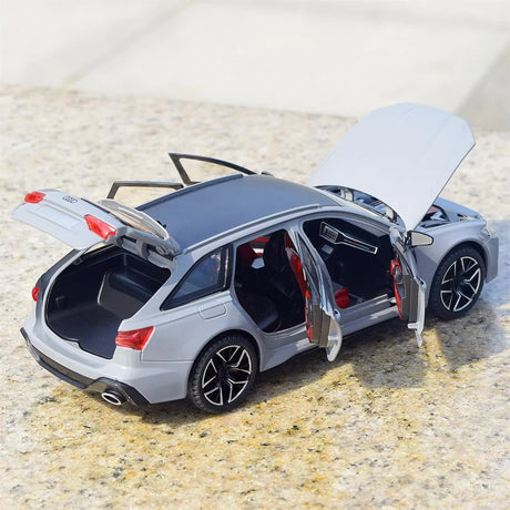 [TOY] 1:24 Audi 2019 RS6 C8 Gray Model Car Die-Cast
