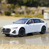 [TOY] 1:24 Audi 2019 RS6 C8 White Model Car Die-Cast