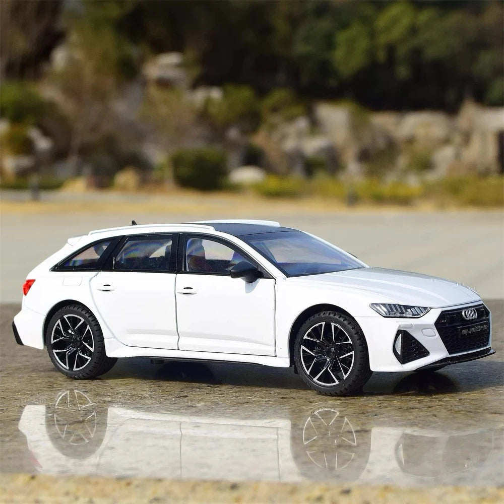 [TOY] 1:24 Audi 2019 RS6 C8 White Model Car Die-Cast