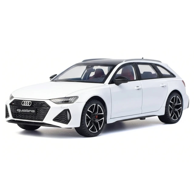 [TOY] 1:24 Audi 2019 RS6 C8 White Model Car Die-Cast