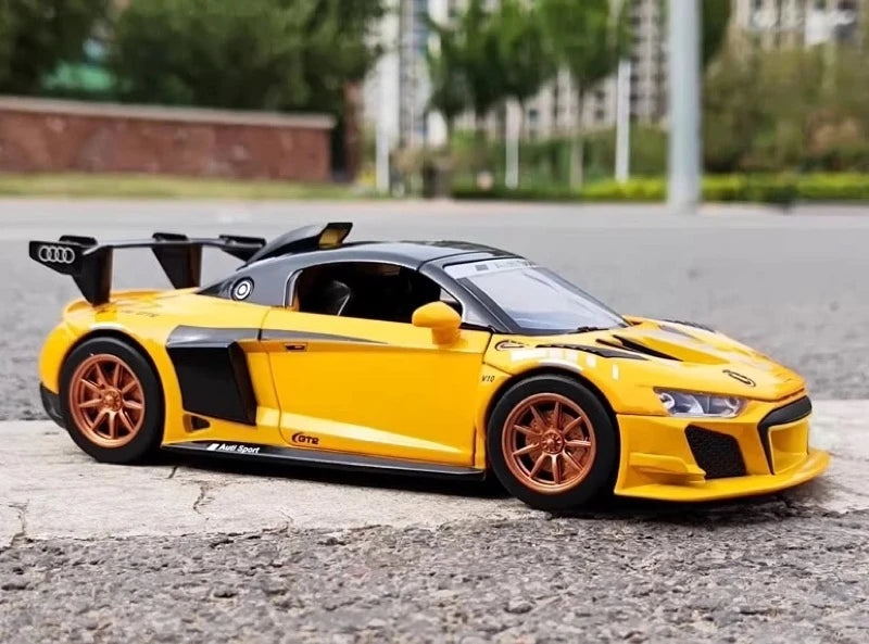 [TOY] 1:24 Audi 2020 R8 LMS GT2 イエロー モデルカー Die-Cast