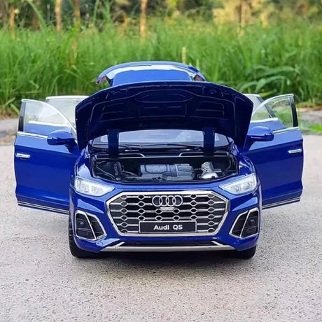 Audi 2021 Q5 azul 1:24 – modelo de exposição em metal fundido