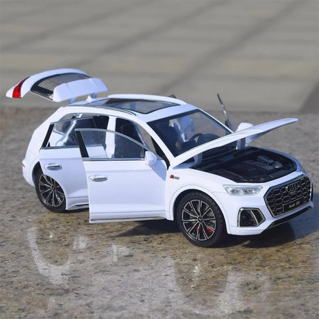Audi 2021 Q5 branco 1:24 – modelo de exposição em metal fundido
