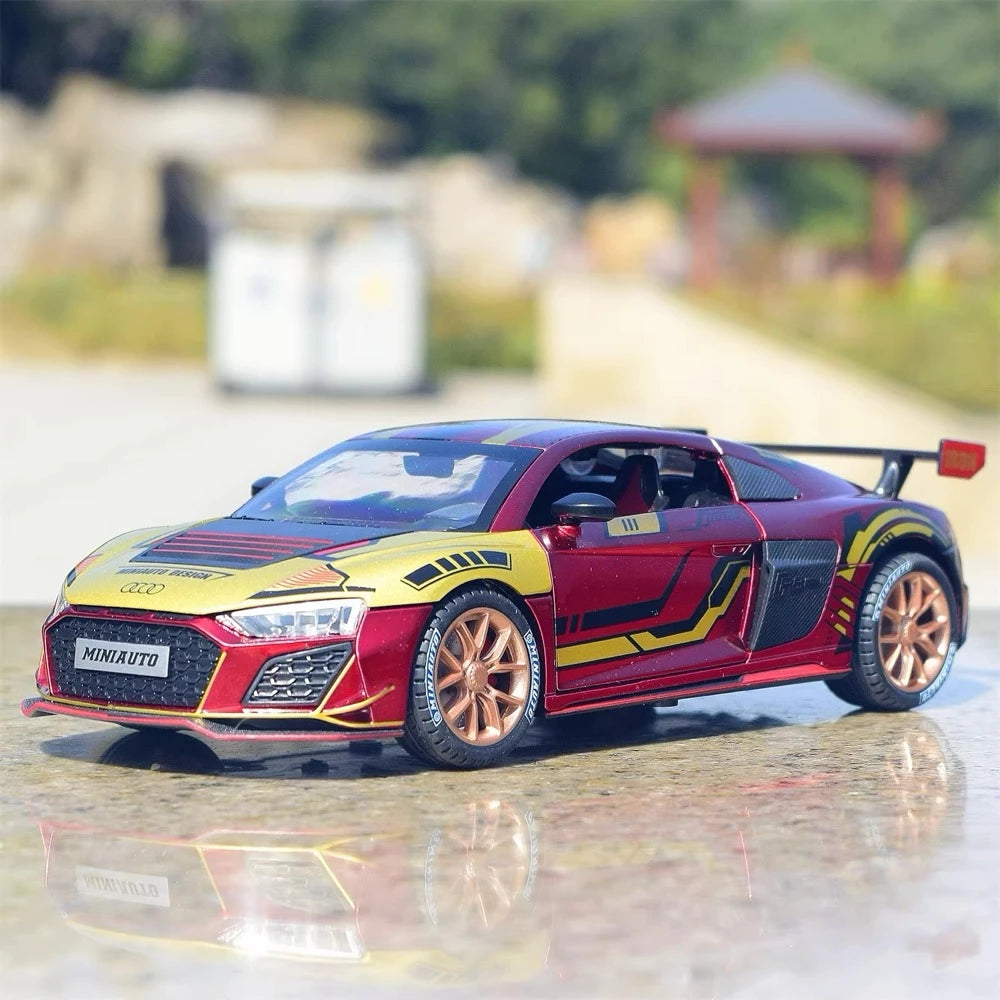 [TOY] 1:24 Audi 2021 R8 LMS GT3 Iron Man Model Car Die-Cast
