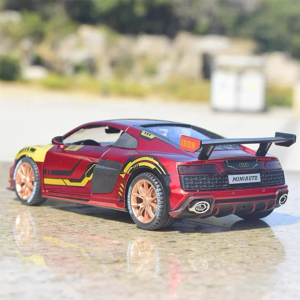 [TOY] 1:24 Audi 2021 R8 LMS GT3 Iron Man pienoismalli Die-Cast