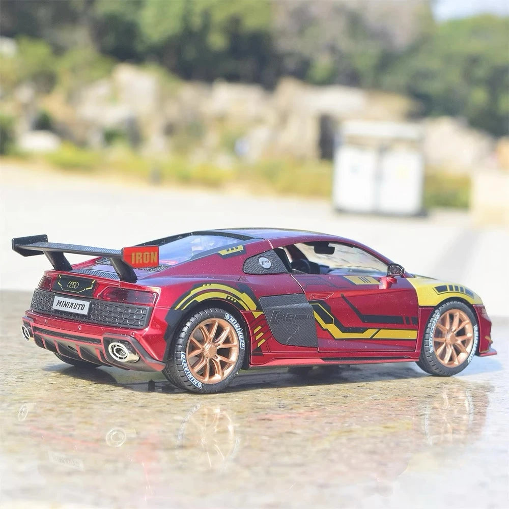 [TOY] 1:24 Audi 2021 R8 LMS GT3 Iron Man pienoismalli Die-Cast