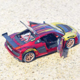 [TOY] 1:24 Audi 2021 R8 LMS GT3 Iron Man Model Car Die-Cast
