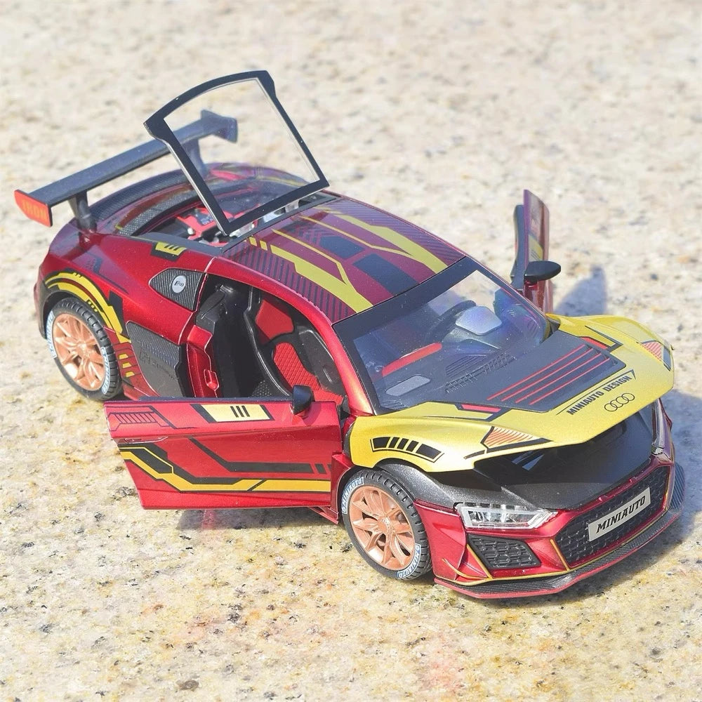 [TOY] 1:24 Audi 2021 R8 LMS GT3 Iron Man pienoismalli Die-Cast