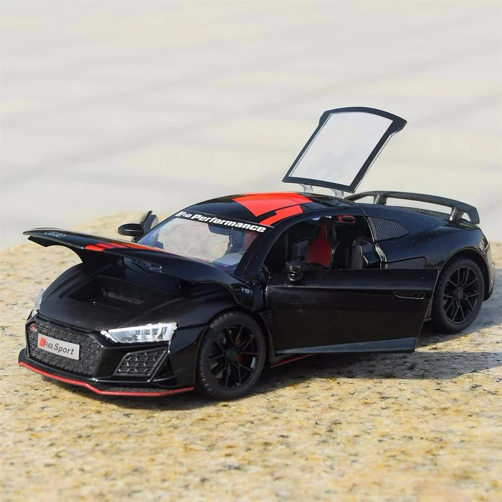 [TOY] 1:24 Audi 2021 R8 RWD Black Model Car Die-Cast