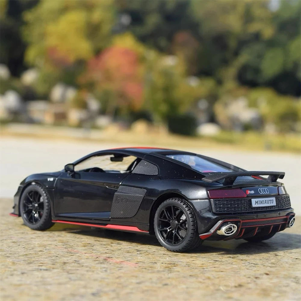 [TOY] 1:24 Audi 2021 R8 RWD Black Model Car Die-Cast