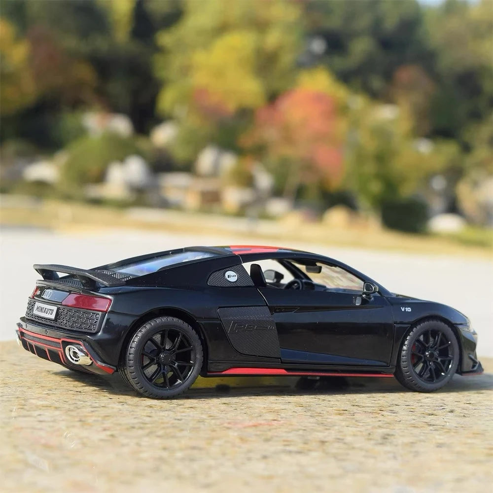 [TOY] 1:24 Audi 2021 R8 RWD Black Model Car Die-Cast