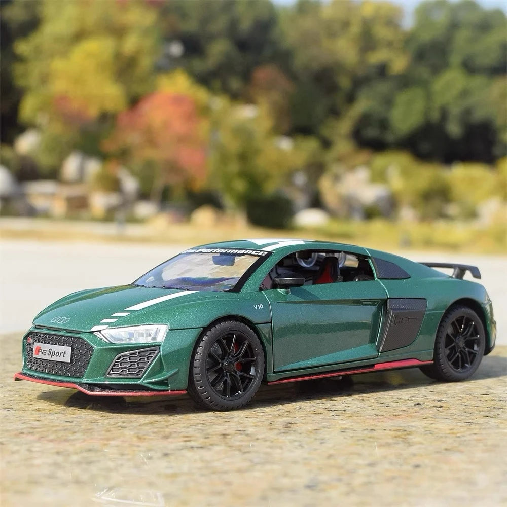 [TOY] 1:24 Audi 2021 R8 RWD Green Model Car Die-Cast