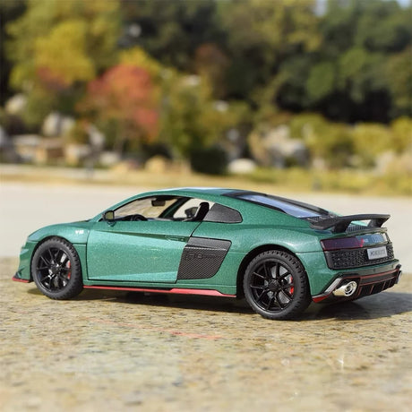 Audi 2021 R8 RWD verde 1:24 – modelo de exposição em metal fundido