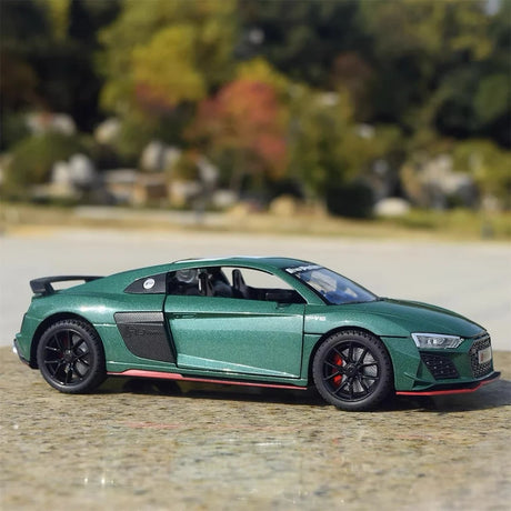 Audi 2021 R8 RWD verde 1:24 – modelo de exposição em metal fundido