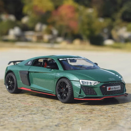 Audi 2021 R8 RWD verde 1:24 – modelo de exposição em metal fundido