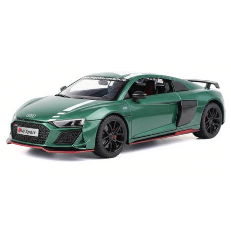 Audi 2021 R8 RWD verde 1:24 – modelo de exposição em metal fundido