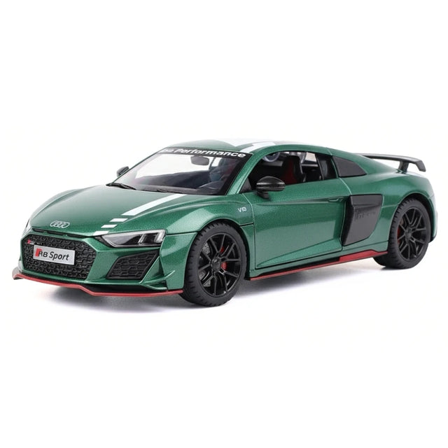 [TOY] 1:24 Audi 2021 R8 RWD Green Model Car Die-Cast