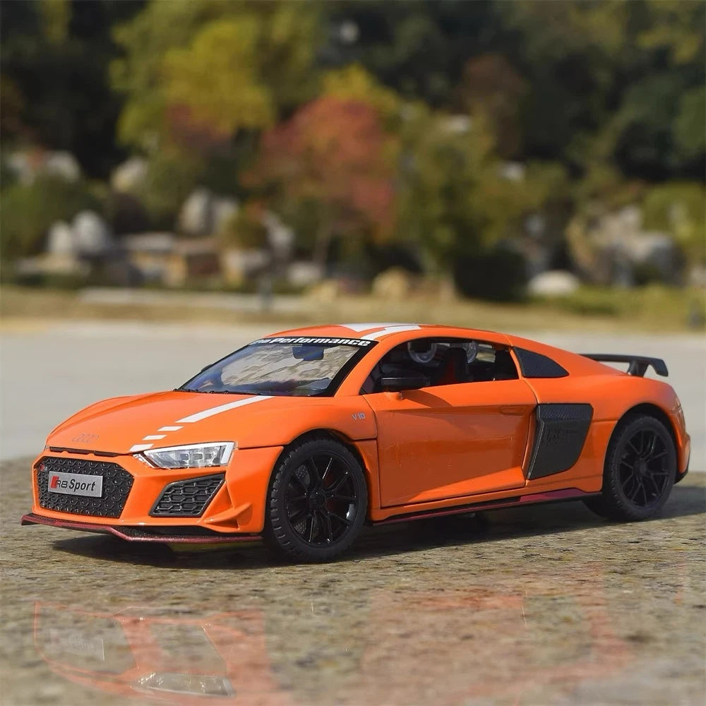 [TOY] 1:24 Audi 2021 R8 RWD Orange Model Car Die-Cast