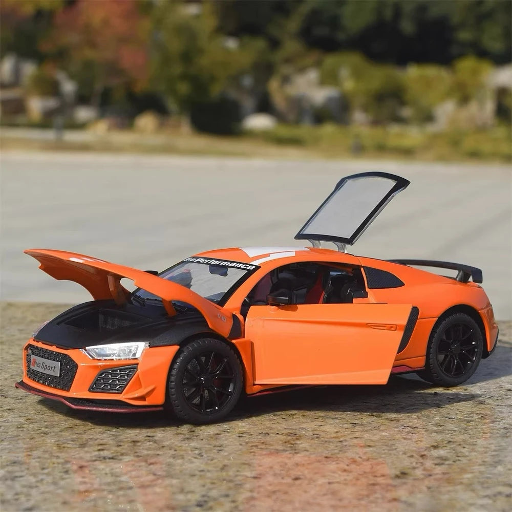 [TOY] 1:24 Audi 2021 R8 RWD Orange Model Car Die-Cast