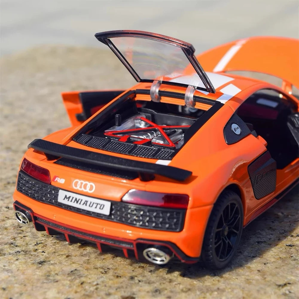 [TOY] 1:24 Audi 2021 R8 RWD Orange Model Car Die-Cast